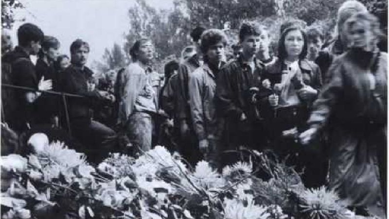 Виктор Цой, прощание, похороны, Санкт-Петербург