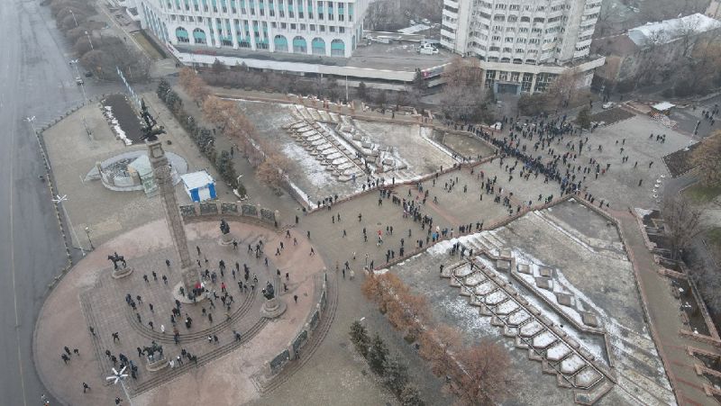 Беспорядки в Алматы демонстранты