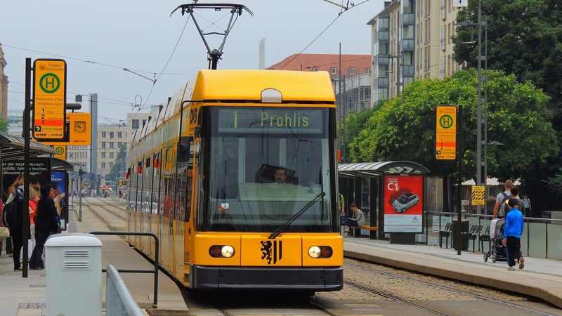 трамвай в Дрездене