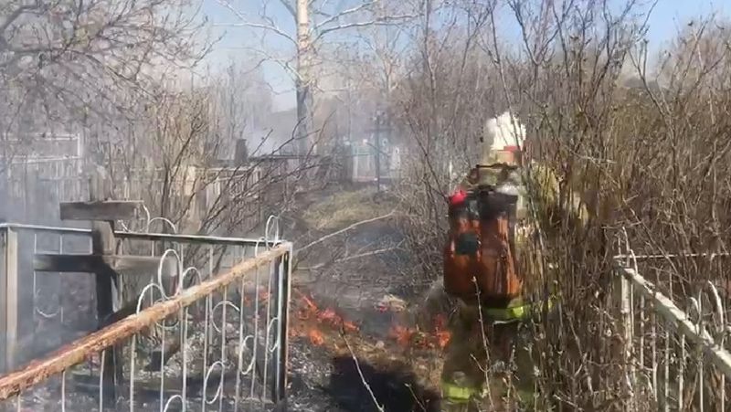 пожар кладбище