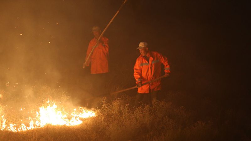 250 железнодорожников привлечены к тушению пожаров в Костанайской области