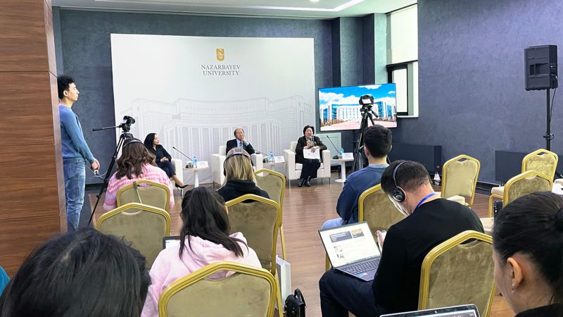 Казахстан Назарбаев университет Шигео Катсу пресс-конференция план работа, фото - Новости Zakon.kz от 05.12.2022 18:00