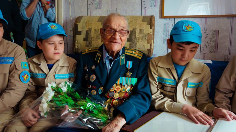 100-летний юбилей отмечает ветеран ВОВ в Алматы