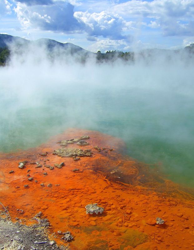  Новой Зеландии Роторуа – город с самой большой геотермальной активностью в мире 