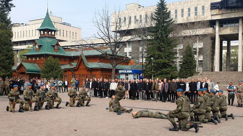 приемы рукопашного боя, торжественная церемония в Алматы