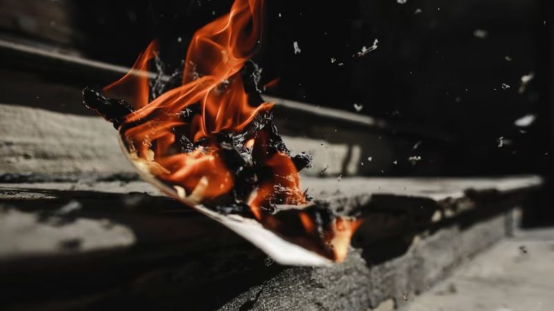Alphard сгорел дотла в Актау после столкновения