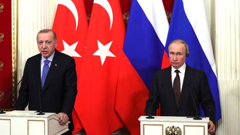 Владимир Путин, Реджеп Эрдоган Встреча делагаций России и Украины