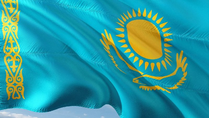 Флаг Казахстана Абайская Жетысуская Улытауская область РК