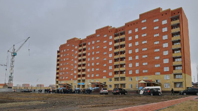 сдача нового девятиэтажного жилого дома в Экибастузе