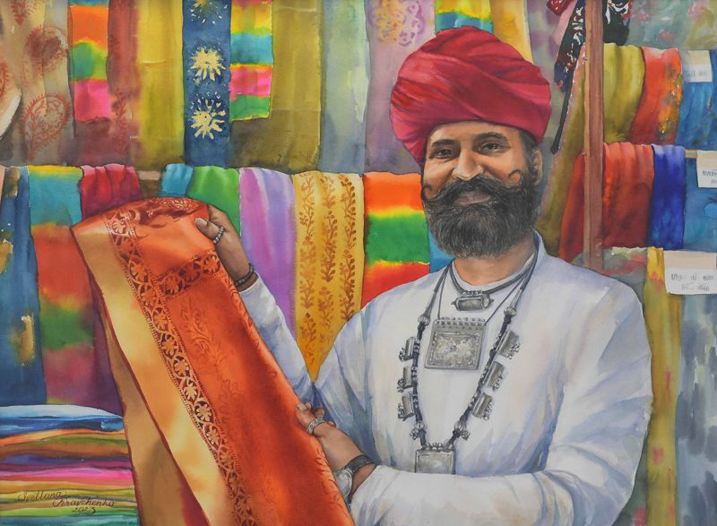 картины в жанре портрета, пейзажа и натюрморта, акварелист Светлана Кравченко, вернисаже в областном художественном музее