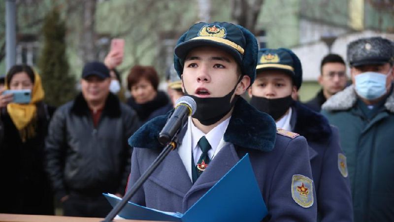 Воспитанник «Жас Ұлан» приносит клятву