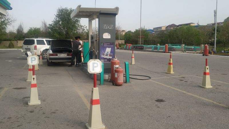 автозаправка В Шымкенте возник дефицит сжиженного газа