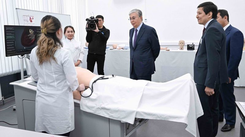 Президент Казахстана Касым-Жомарт Токаев Посетил Северо-Казахстанский университет имени Манаша Козыбаева