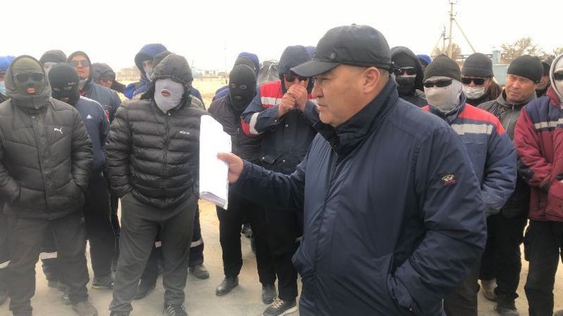 бастующие Безработные села Жетыбай прекратили голодовку