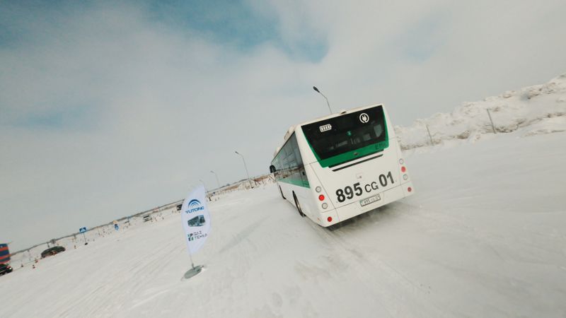 Электробусы компании Yutong успешно доказали, что суровый астанинский мороз им не страшен