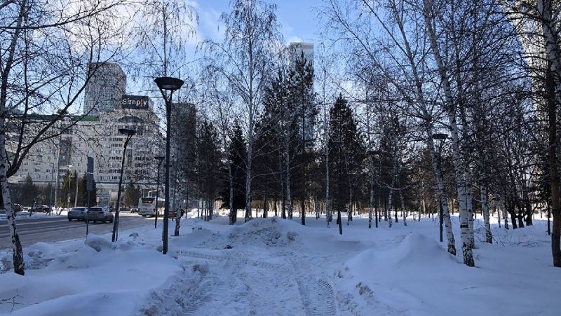 нур-султан, снег, уборка