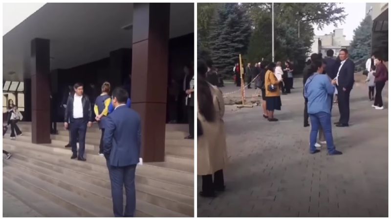 Талдыкорган, сотрудники акимата, эвакуация, пожар Сотрудников акимата Талдыкоргана эвакуировали из-за загоревшегося веника