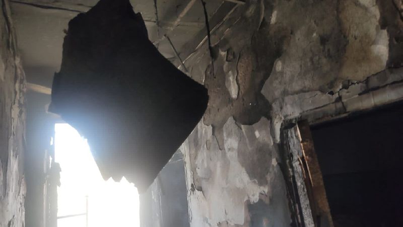 последствия пожара в школе Павлодара
