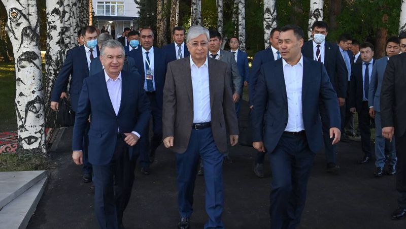 Токаев, Жапаров, Мирзиёев Встреча президентов на Иссык-Куле