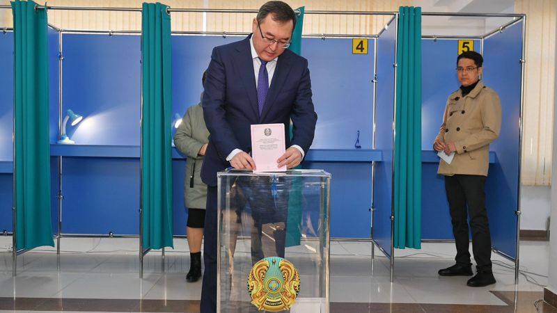 Аким Алматинской области проголосовал на выборах