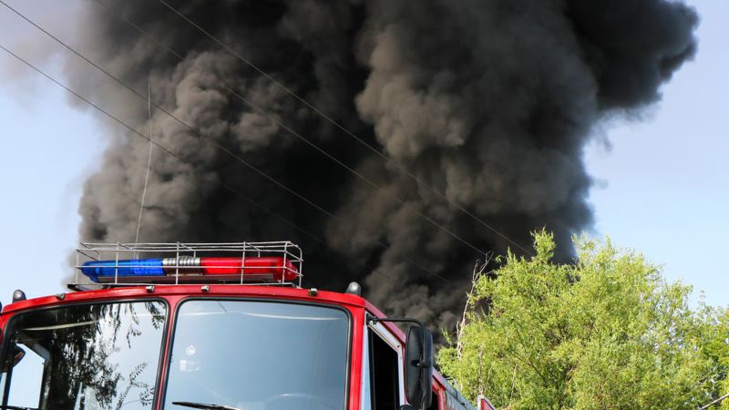 Крупный пожар произошел в Костанайской области