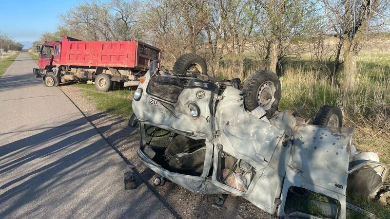 В Алматинской области погиб водитель автомашины УАЗ при столкновении с грузовиком