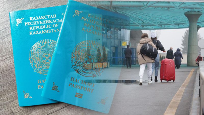 паспорт РК, аэропорт, люди с чемоданами Сколько кандасов вернулись в Казахстан с 1991 года
