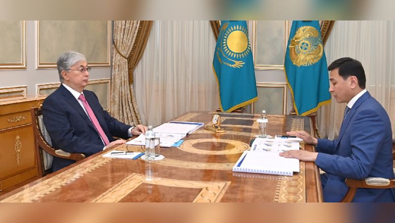 Қасым-Жомарт Тоқаев Мемлекет басшысы Нұр-Сұлтан қаласының әкімі Алтай Көлгіновті қабылдады
