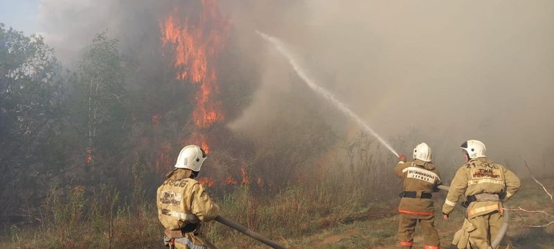 В Абайской области почти сутки борются с крупным возгоранием , фото - Новости Zakon.kz от 23.05.2023 14:30