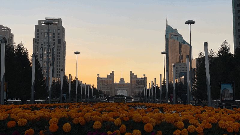Астана, закат