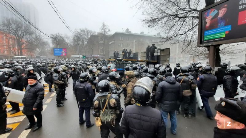 беспорядки Алматы полиция митинг Алматы