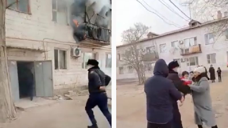 пожар спасение детей