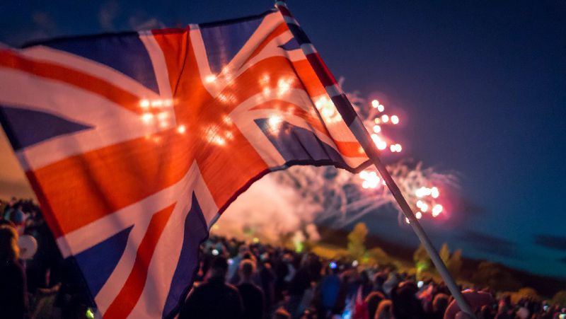 британский флаг, музыка, вечеринка
