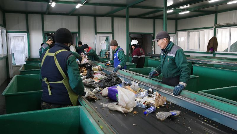 мусорный полигон в Алматы, мусоросортировочный завод