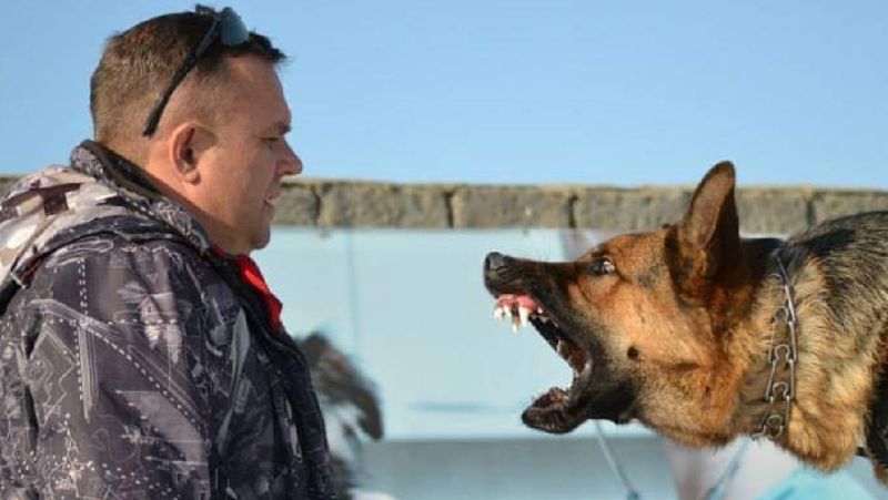 Андрей Маликов с собакой 
