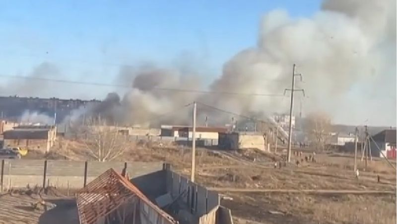пожар трава