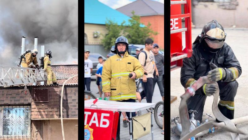 В Актобе из детского сада эвакуировали 40 человек из-за крупного пожара