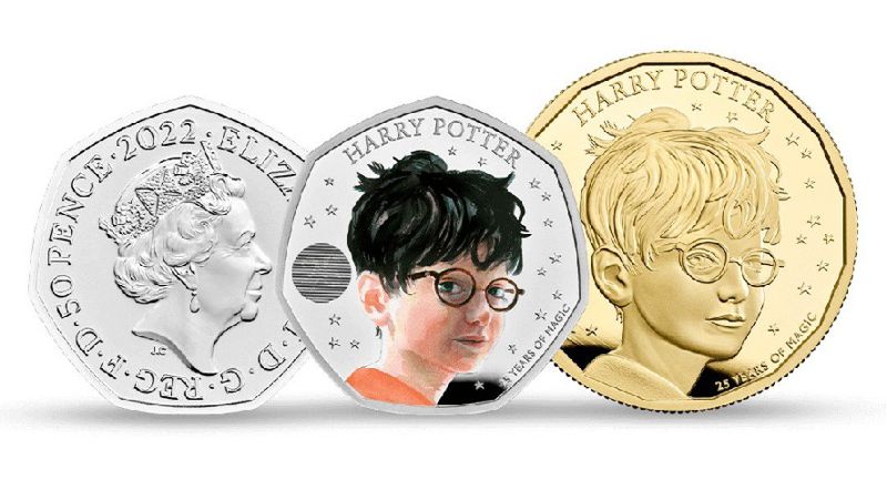 В Великобритании выпустили монеты с Хогвартс-экспрессом и Гарри Поттером