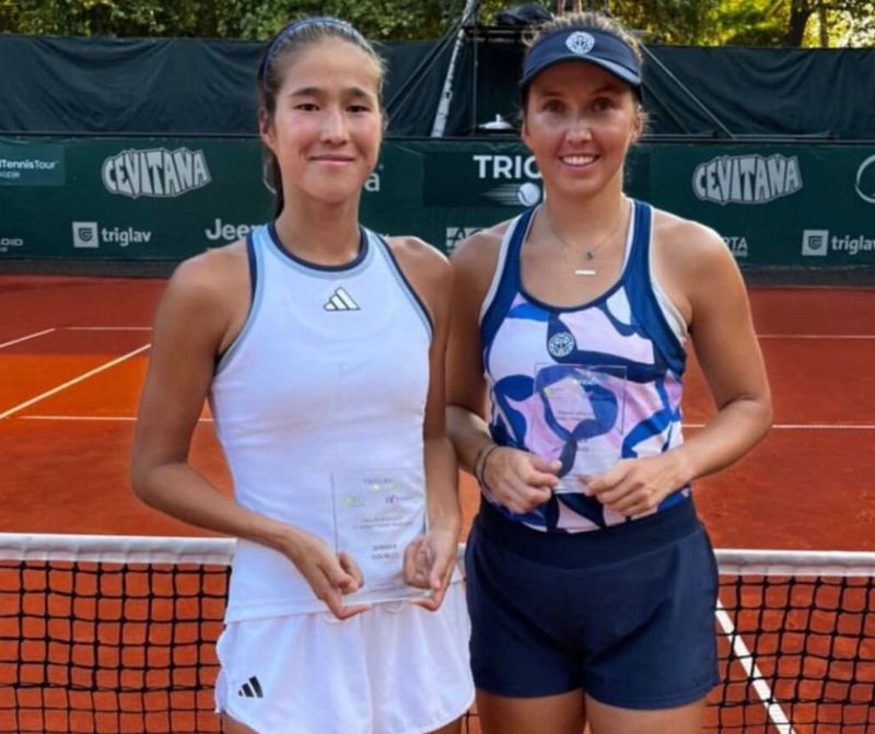 Жибек Куламбаева в дуэте с литовской теннисистка Юстиной Микульските выиграла турнир ITF W40 в парном разряде в Скопье 