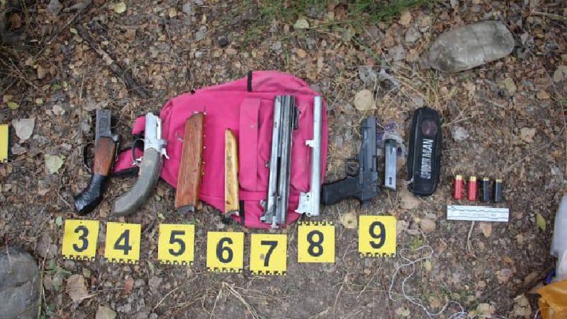оружие нашли в детском рюкзаке
