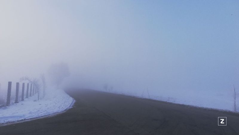 туман зима непогода зимой