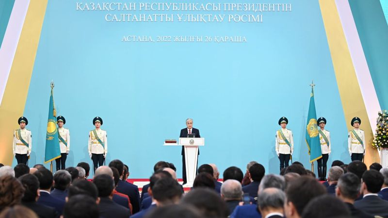 Акорда опубликовала фотографии с инаугурации президента