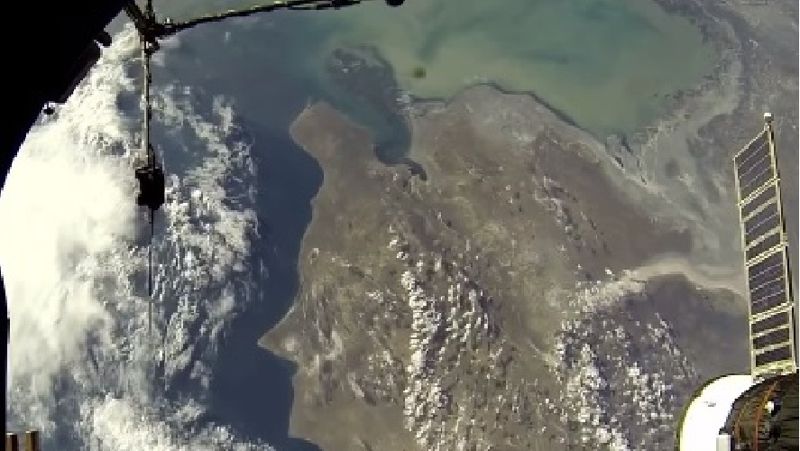 рк, каспийское море, космос, видео