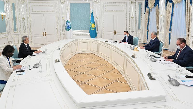 Акорда, Касым-Жомарт Токаев, генсек ШОС, Чжан Мин, встреча
