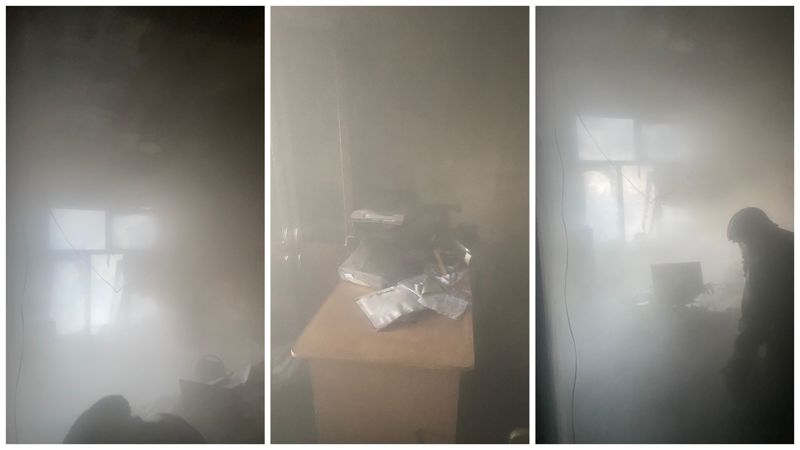 Пожар произошел в здании госучреждения в Павлодарской области