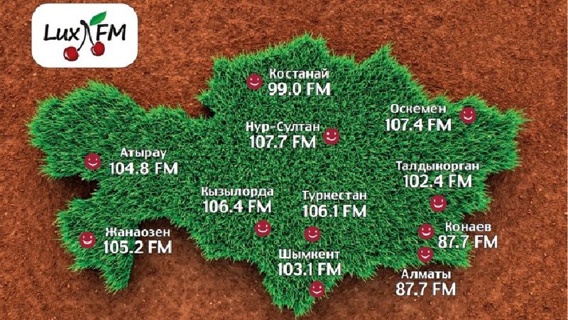 карта радио Казахстан