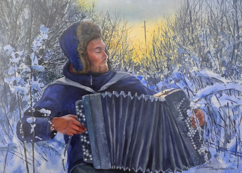 60 картин в жанре портрета, пейзажа и натюрморта, акварелист Светлана Кравченко