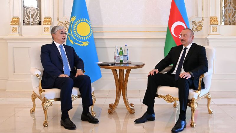 встреча Касым-Жомарта Токаева с Ильхамом Алиевым