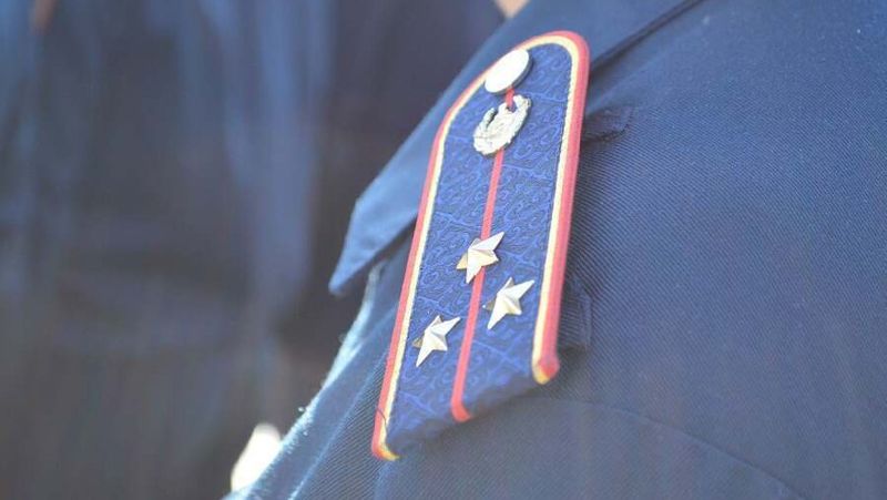полицейский учения в Астане