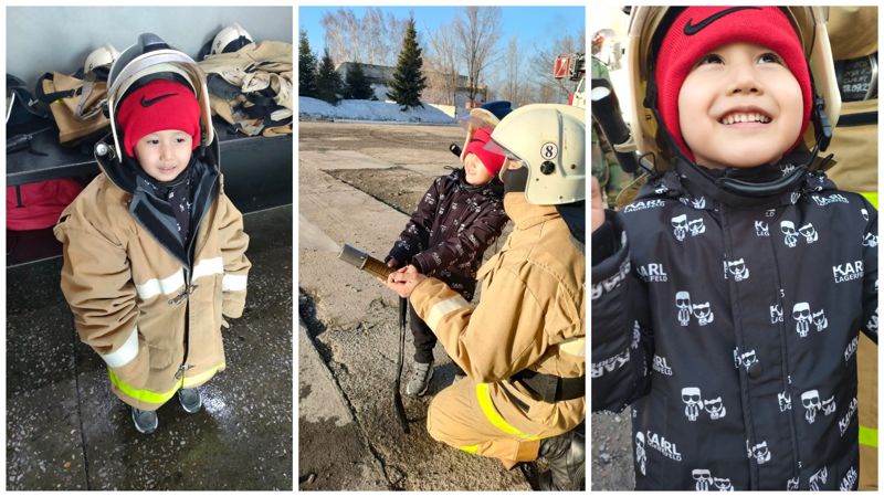 Пожарные исполнили мечту пятилетнего мальчика в Усть-Каменогорске